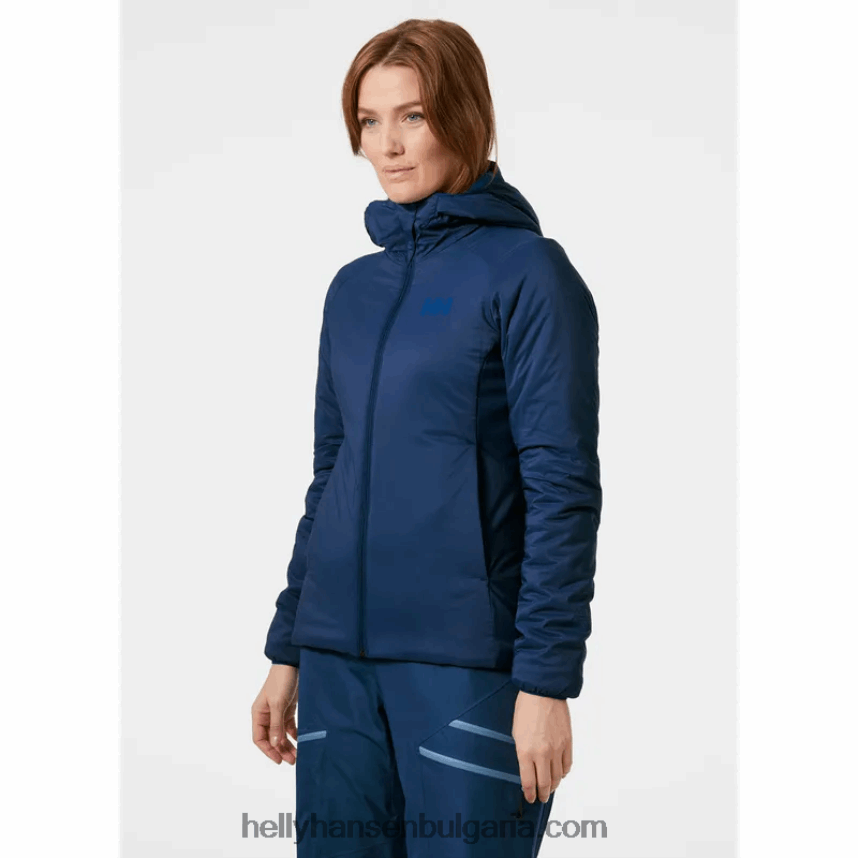 Жени женски разтеглив изолатор с качулка Odin 80V22D1464 скаген синьо Helly-Hansen
