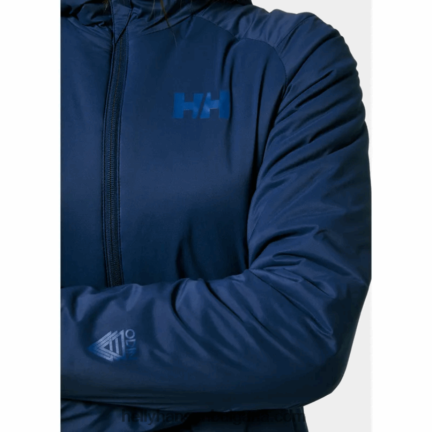 Жени женски разтеглив изолатор с качулка Odin 80V22D1464 скаген синьо Helly-Hansen