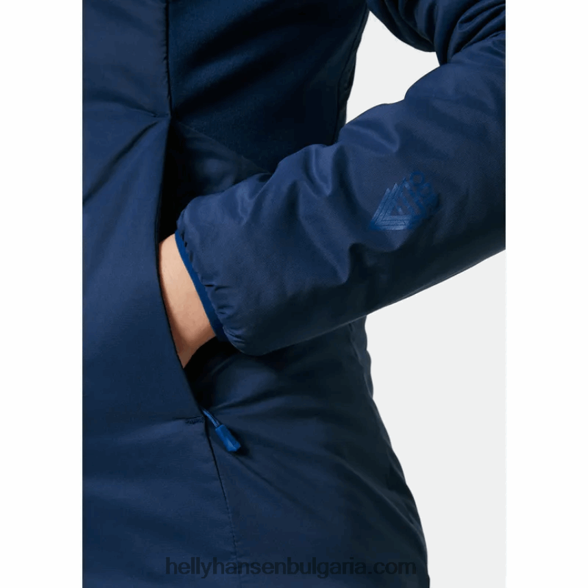 Жени женски разтеглив изолатор с качулка Odin 80V22D1464 скаген синьо Helly-Hansen