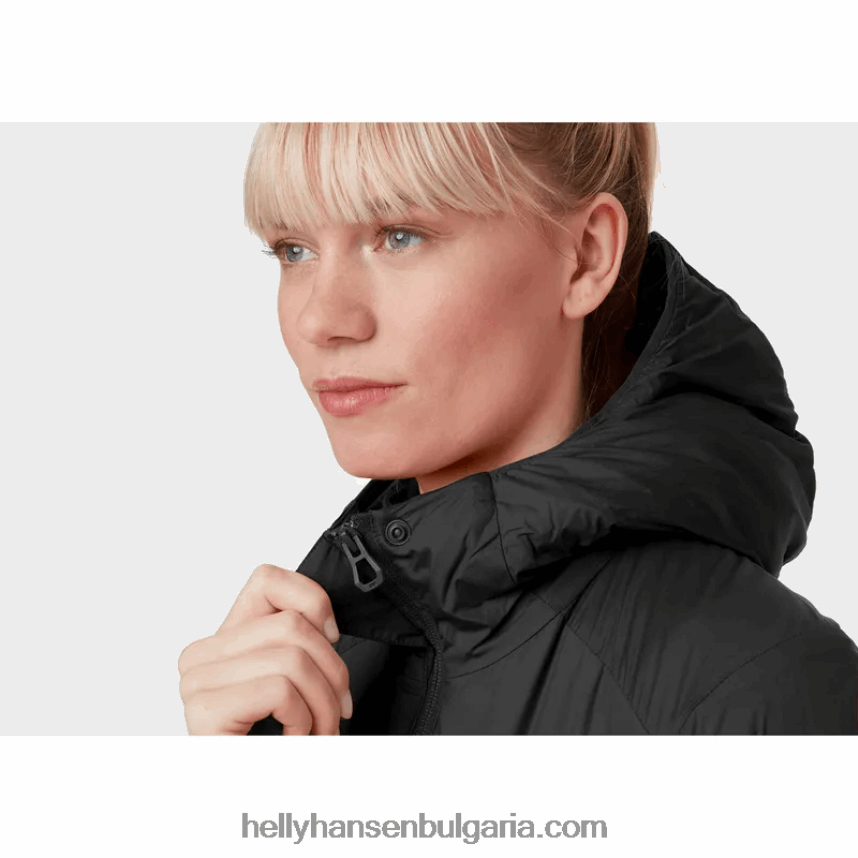 Жени женски разтеглив изолатор с качулка Odin 80V22D1466 нефрит Helly-Hansen