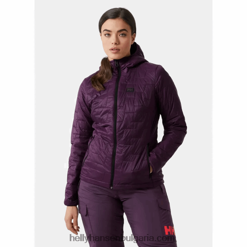Жени дамско изолиращо яке с качулка lifaloft 80V22D1481 железен оксид Helly-Hansen