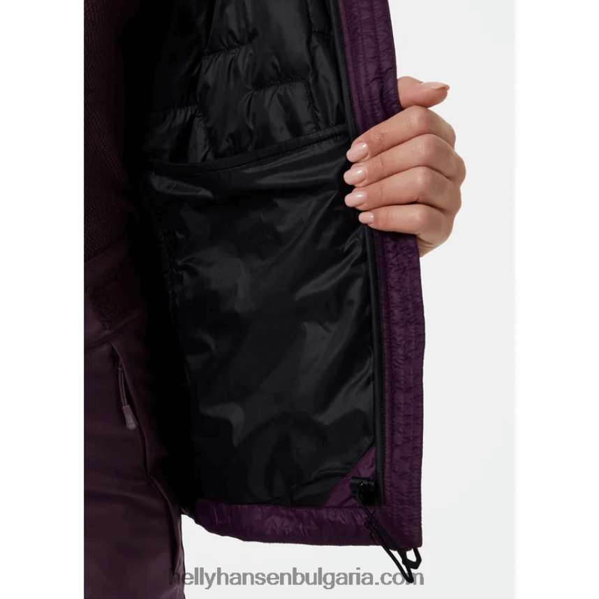 Жени дамско изолиращо яке с качулка lifaloft 80V22D1481 железен оксид Helly-Hansen