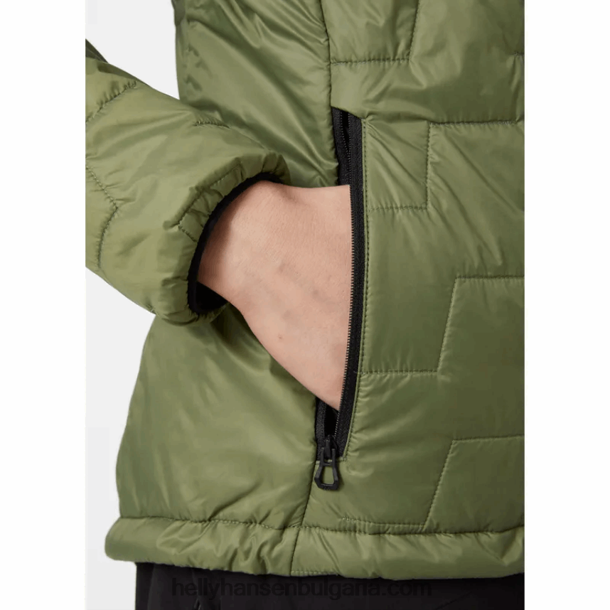 Жени дамско изолиращо яке с качулка lifaloft 80V22D1484 сняг Helly-Hansen