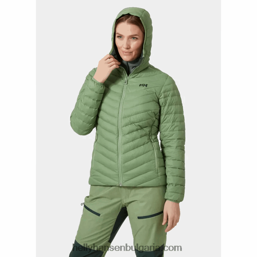 Жени дамско изолиращо яке с качулка от verglas 80V22D1475 синя мъгла Helly-Hansen