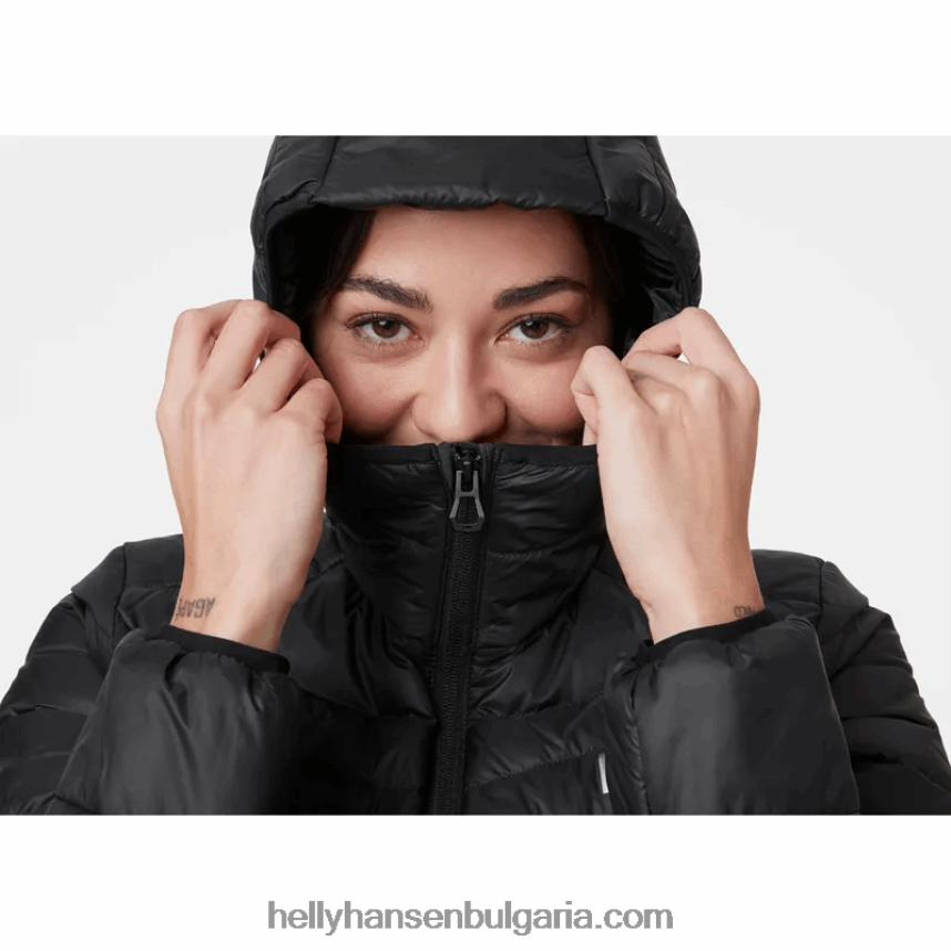Жени дамско дълго пухено изолационно яке verglas 80V22D1489 най-тъмен spr Helly-Hansen