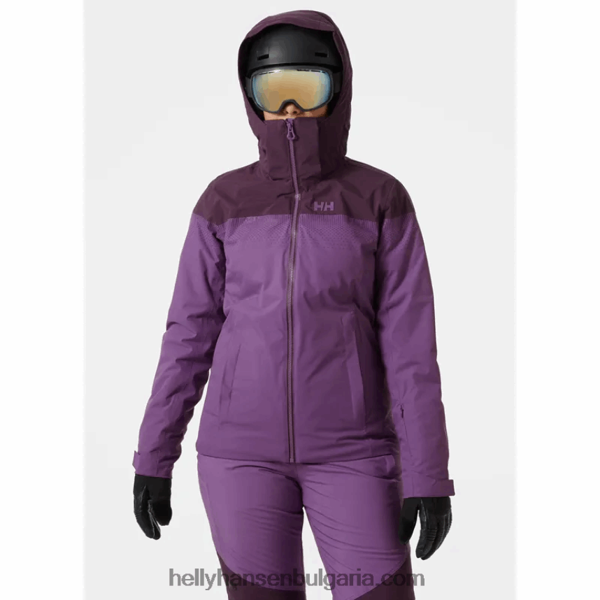 Жени дамско скиорско яке motionista lifaloft 80V22D2656 натрошен гра/най-тъмен спр Helly-Hansen