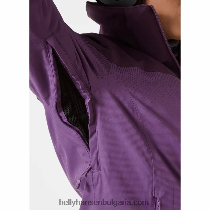 Жени дамско скиорско яке motionista lifaloft 80V22D2656 натрошен гра/най-тъмен спр Helly-Hansen