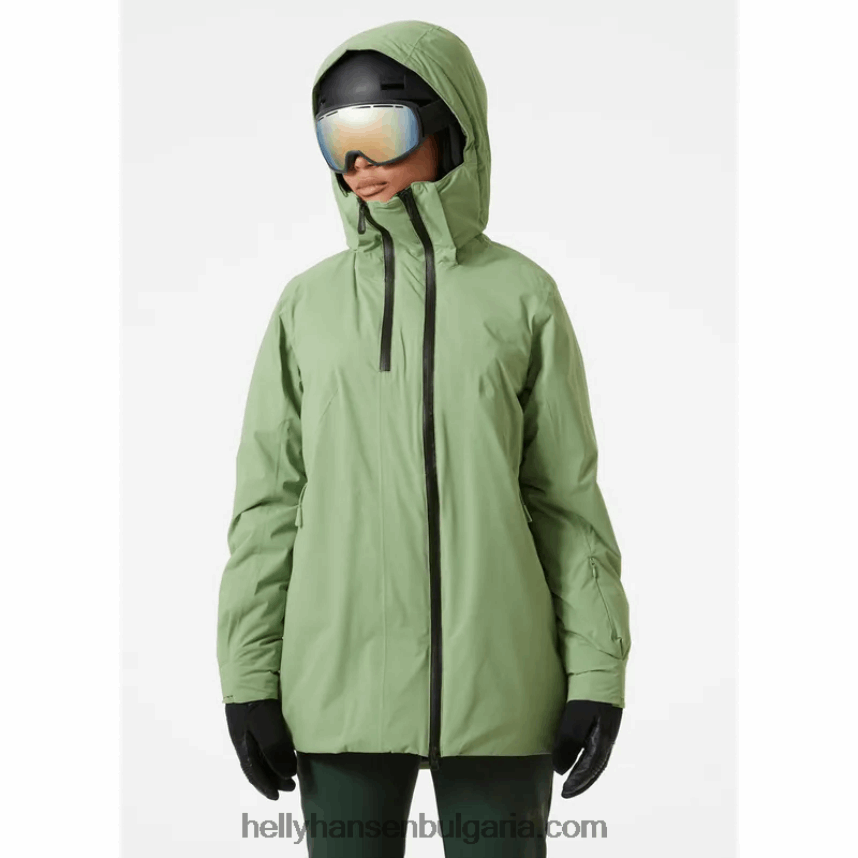 Жени дамско дълго изолирано ски яке nora 80V22D1647 студено кафе Helly-Hansen