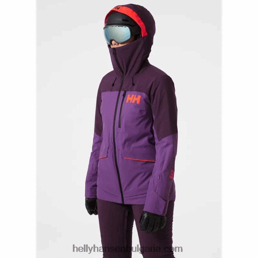 Жени дамско изолирано ски яке powchaser lifaloft 80V22D2654 най-тъмната пролет/синя мъгла Helly-Hansen