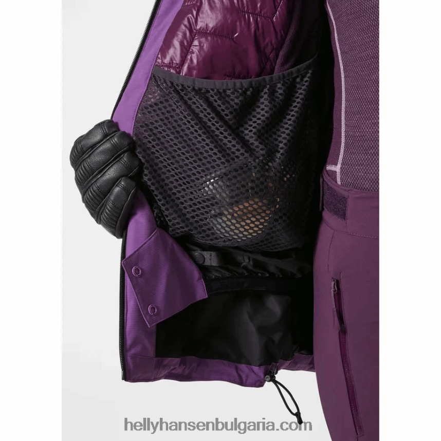 Жени дамско изолирано ски яке powchaser lifaloft 80V22D2654 най-тъмната пролет/синя мъгла Helly-Hansen