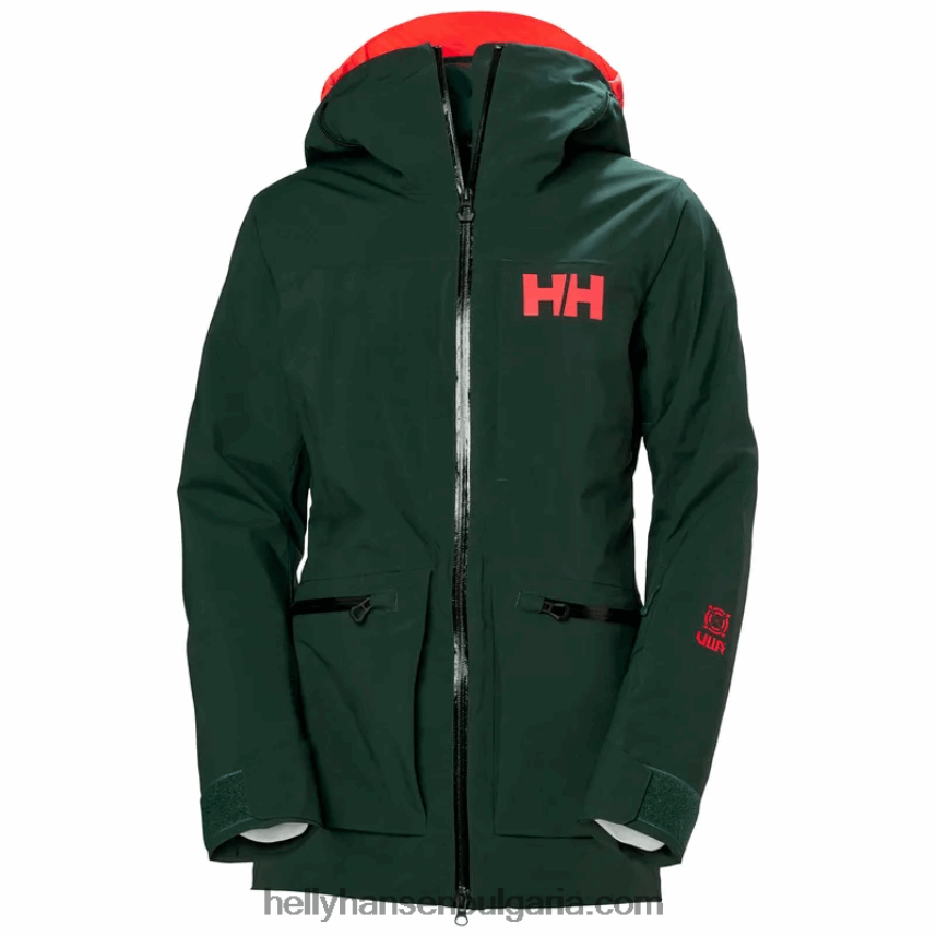 Жени дамско ски яке на powderqueen infinity 80V22D2652 нефрит/черно Helly-Hansen