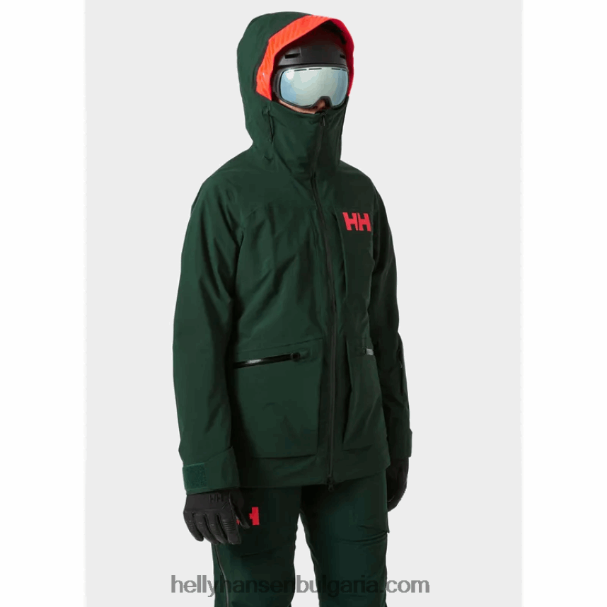 Жени дамско ски яке на powderqueen infinity 80V22D2652 нефрит/черно Helly-Hansen