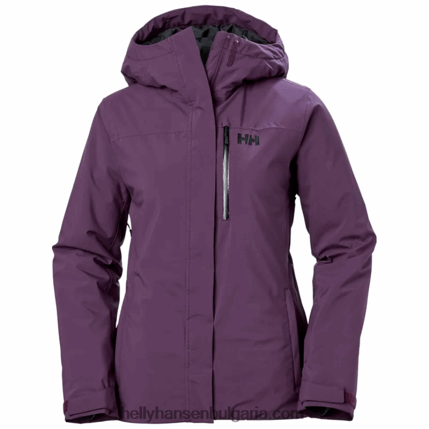 Жени дамско ски яке snowplay 80V22D2660 бял черен Helly-Hansen