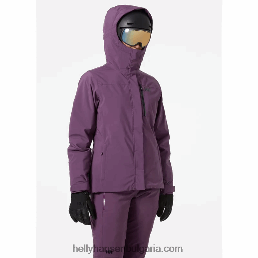 Жени дамско ски яке snowplay 80V22D2660 бял черен Helly-Hansen
