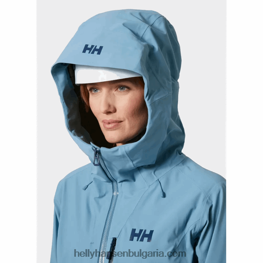 Жени дамско яке verglas за ски за беккантри 80V22D1640 нефрит Helly-Hansen