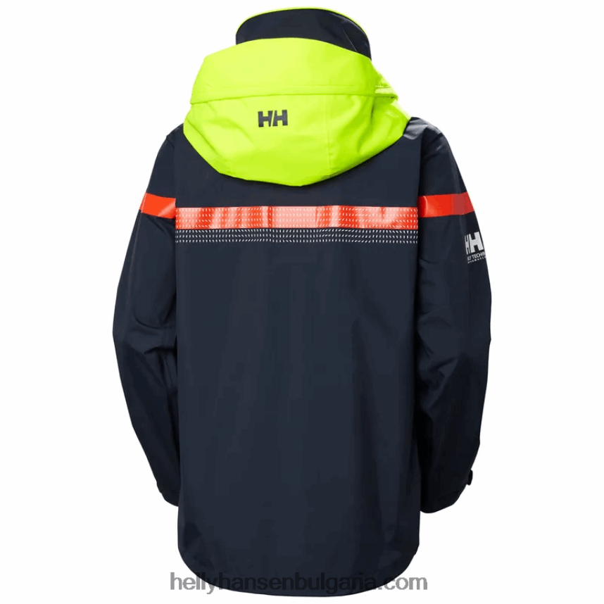 Жени дамско 3-слойно яке за океанско състезание 80V22D1392 военноморски флот Helly-Hansen