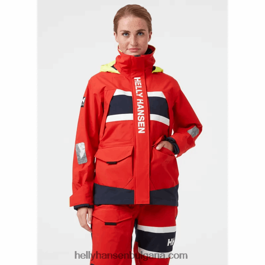 Жени дамско яке за крайбрежно плаване 80V22D1323 розово сорбе Helly-Hansen