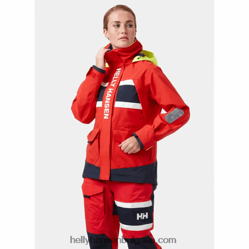 Жени дамско яке за крайбрежно плаване 80V22D1323 розово сорбе Helly-Hansen