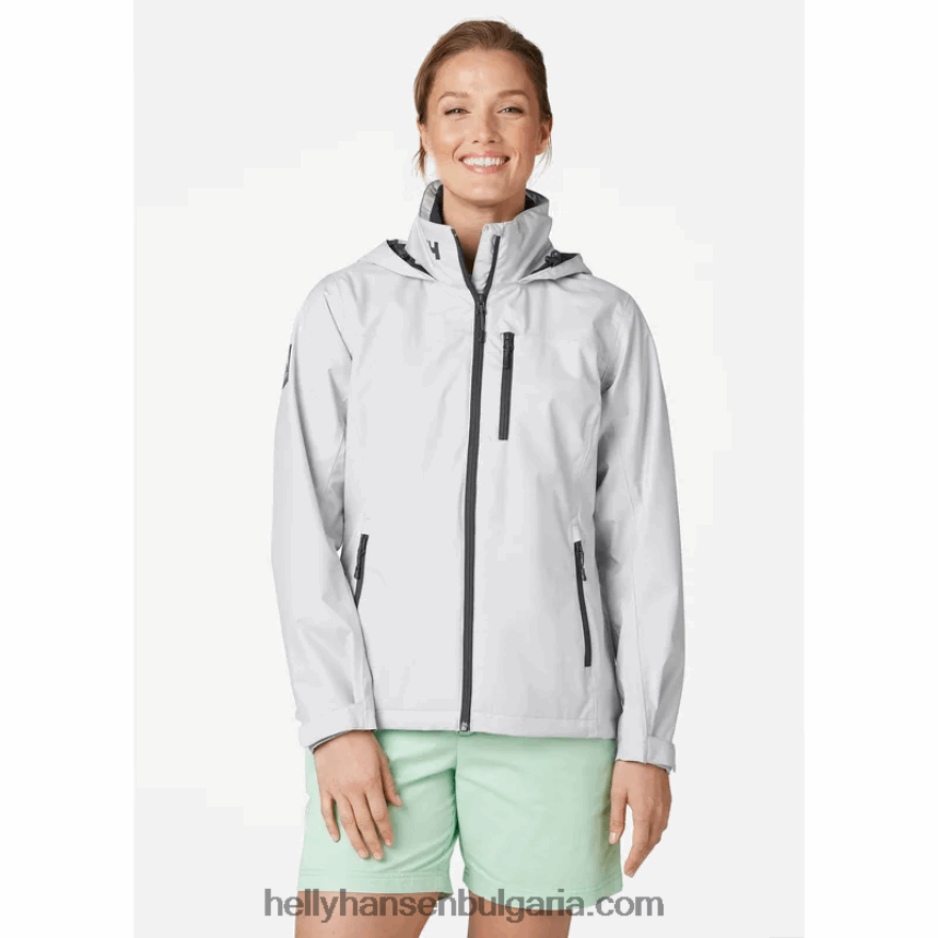 Жени дамско яке за ветроходство с качулка 80V22D1348 слънчев лайм Helly-Hansen
