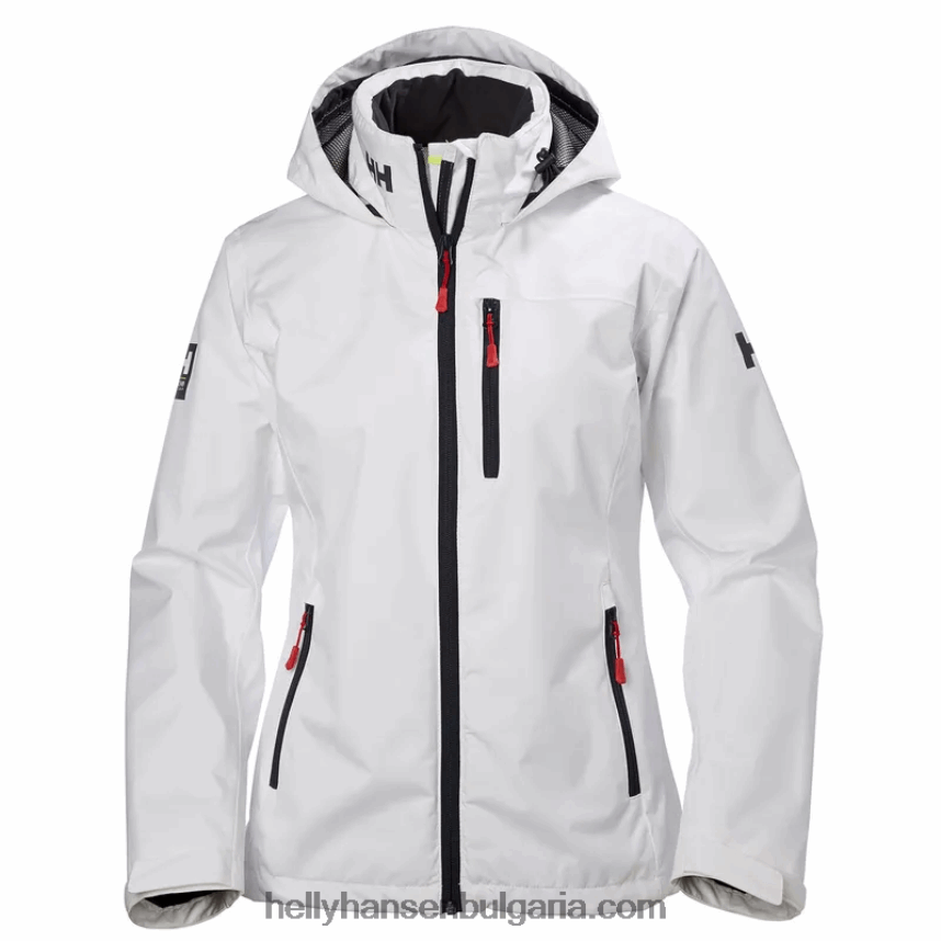 Жени дамско яке за ветроходство с качулка 80V22D1349 сива мъгла Helly-Hansen