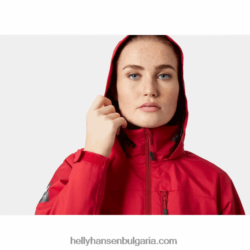 Жени дамско яке за ветроходство с качулка 80V22D1350 бяло Helly-Hansen