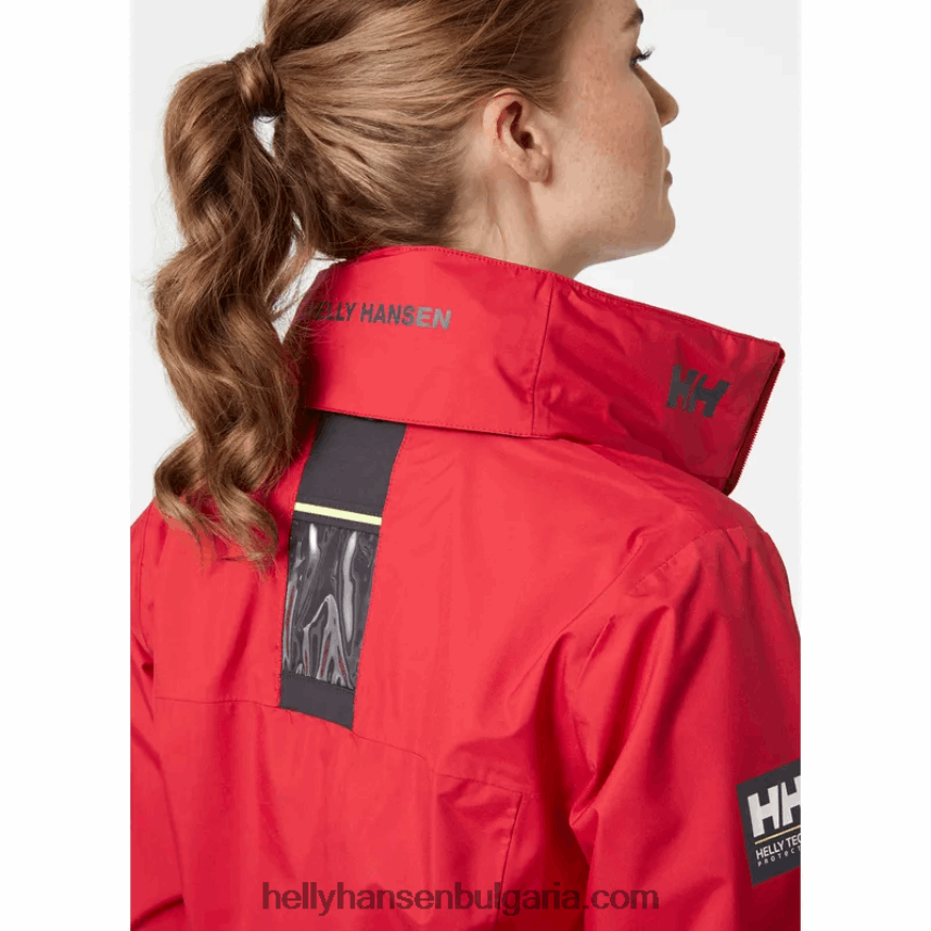 Жени дамско яке за ветроходство с качулка 80V22D1350 бяло Helly-Hansen