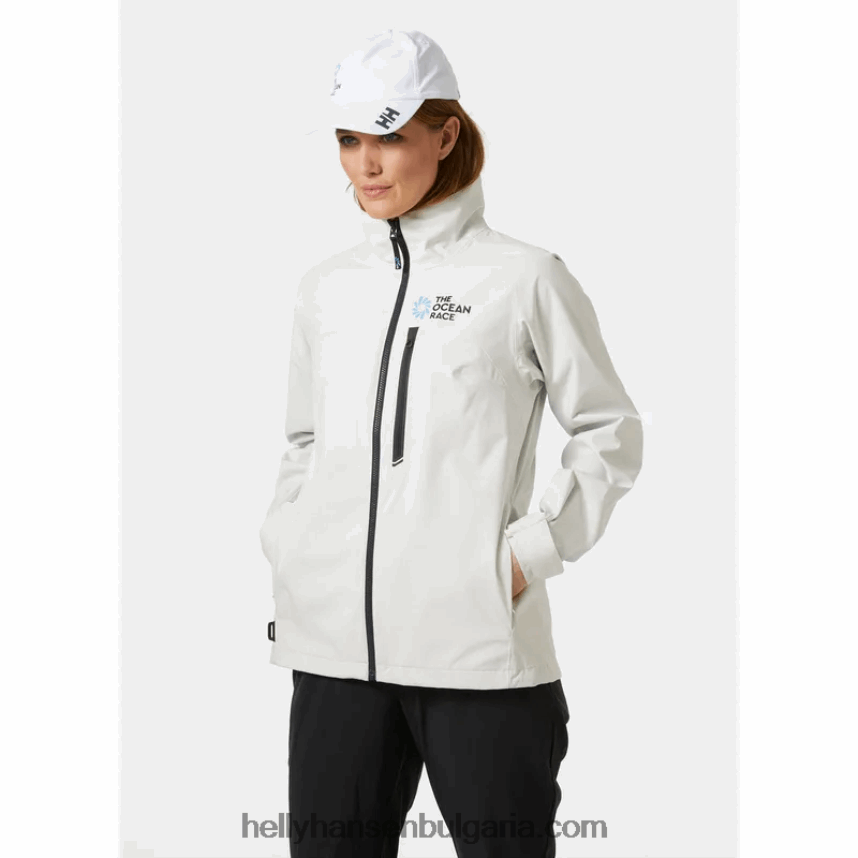 Жени дамско яке за океанско състезание 80V22D1390 бяло Helly-Hansen