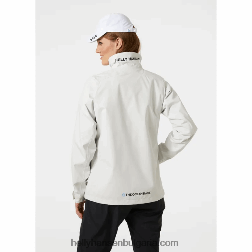 Жени дамско яке за океанско състезание 80V22D1390 бяло Helly-Hansen