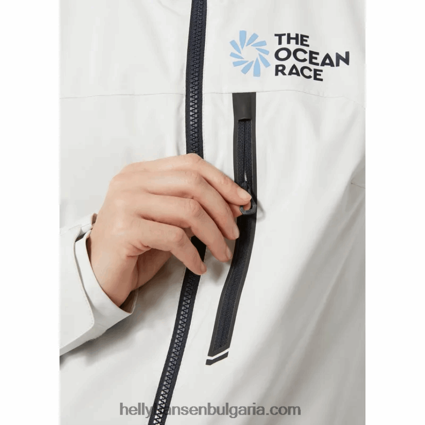 Жени дамско яке за океанско състезание 80V22D1390 бяло Helly-Hansen
