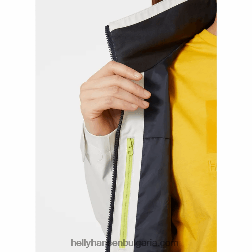 Жени дамско яке за океанско състезание 80V22D1390 бяло Helly-Hansen