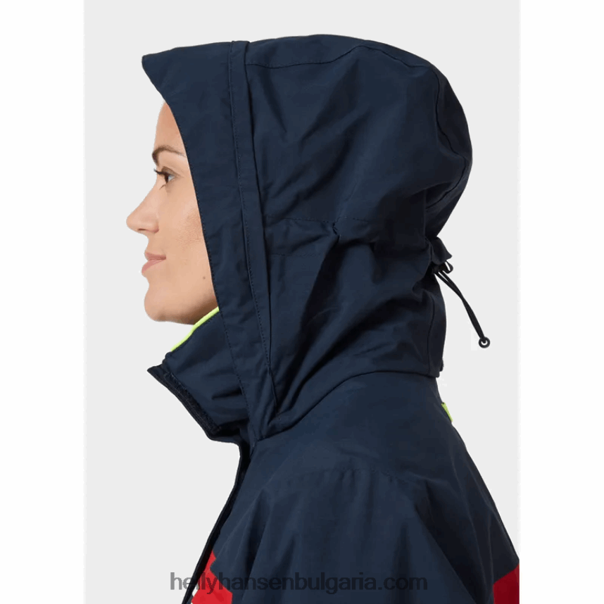 Жени дамско яке Saltholm за ветроходство 80V22D1317 бяло Helly-Hansen