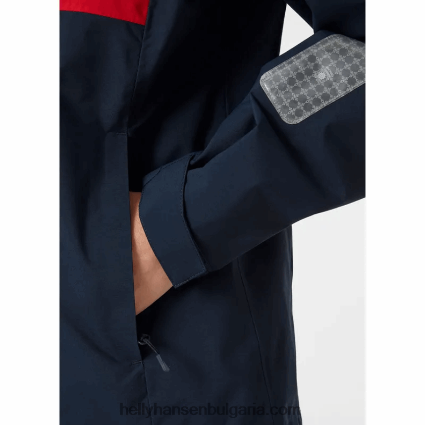 Жени дамско яке Saltholm за ветроходство 80V22D1317 бяло Helly-Hansen