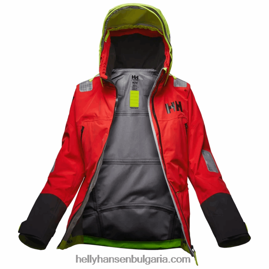Жени дамско яке aegir race sailing 2.0 80V22D1335 тревожно червено Helly-Hansen