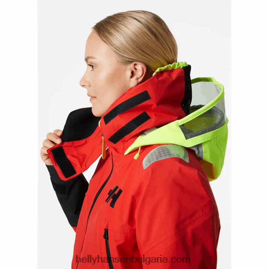 Жени дамско яке aegir race sailing 2.0 80V22D1335 тревожно червено Helly-Hansen