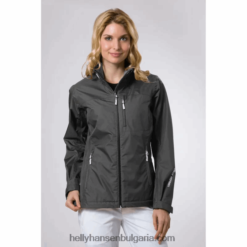 Жени дамско яке за ветроходство crew 80V22D1364 сива мъгла Helly-Hansen