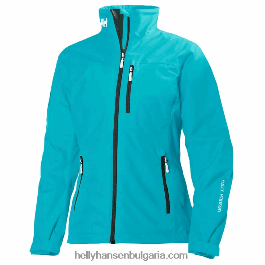 Жени дамско яке за ветроходство crew 80V22D1364 сива мъгла Helly-Hansen