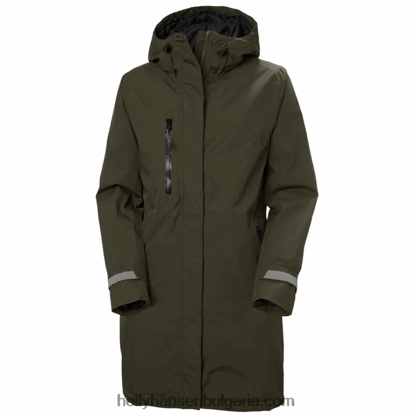 Жени дамски обожавам изолиран дъждобран 80V22D1554 военноморски флот Helly-Hansen