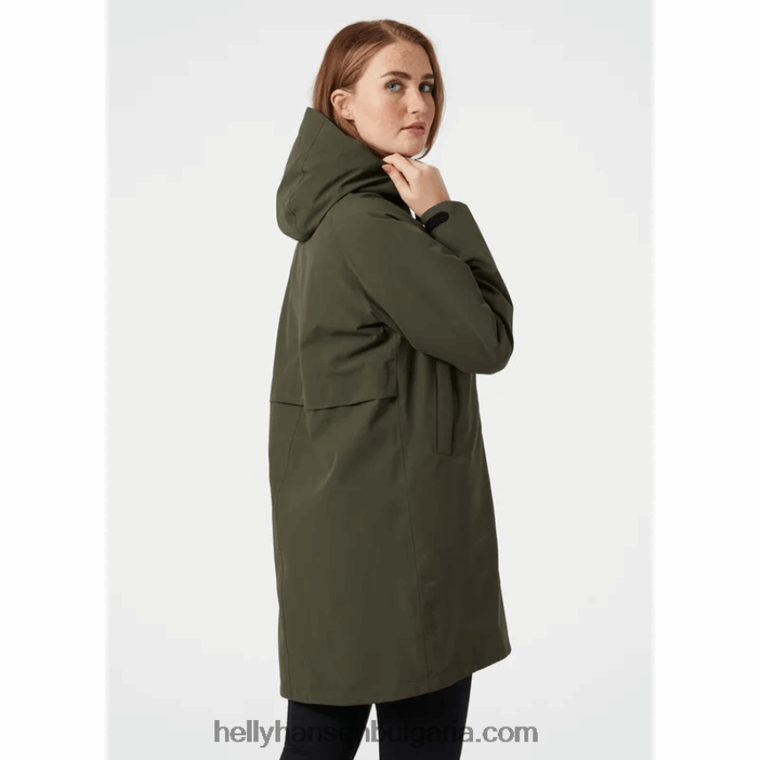 Жени дамски изолиран дъждобран от моно материал 80V22D1557 военноморски флот Helly-Hansen