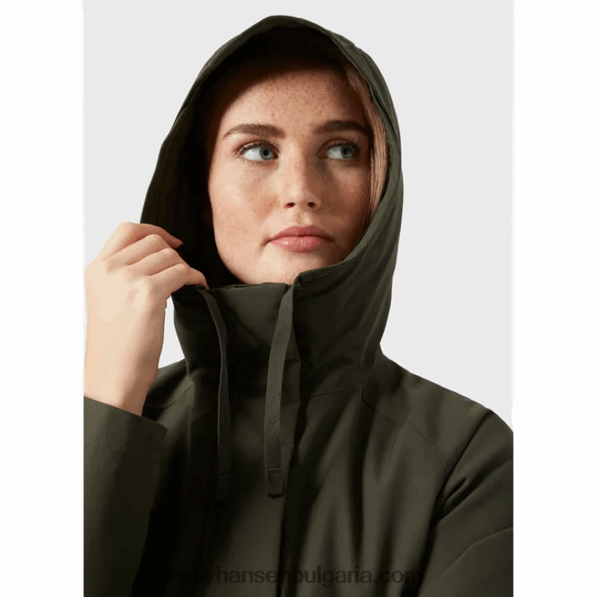 Жени дамски изолиран дъждобран от моно материал 80V22D1557 военноморски флот Helly-Hansen