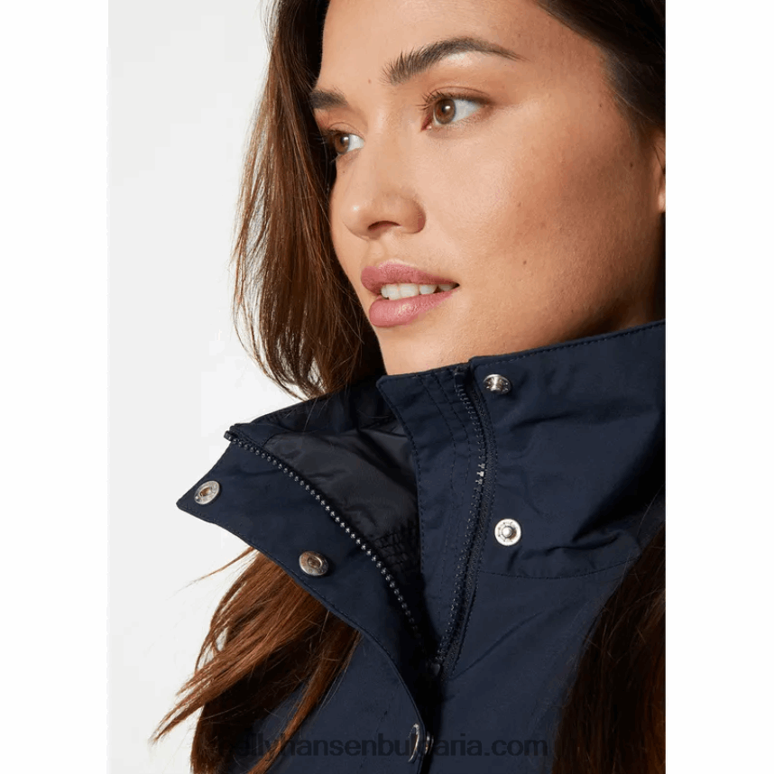 Жени дамски дъждобран валентия 80V22D2612 черно/морско синьо Helly-Hansen