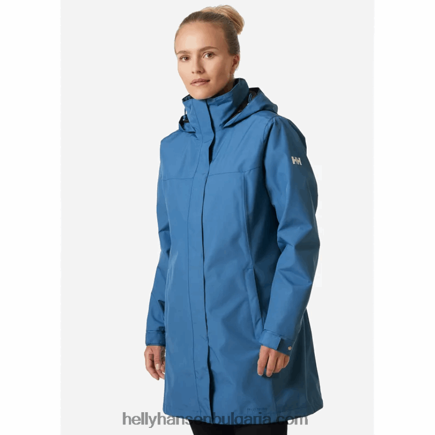Жени дамско дълго дъждобран aden 80V22D1541 военноморски флот Helly-Hansen