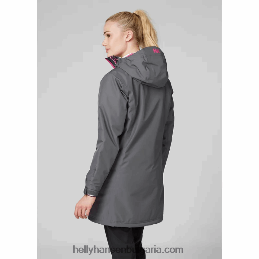 Жени дамско дълго зимно яке belfast 80V22D1553 абанос Helly-Hansen