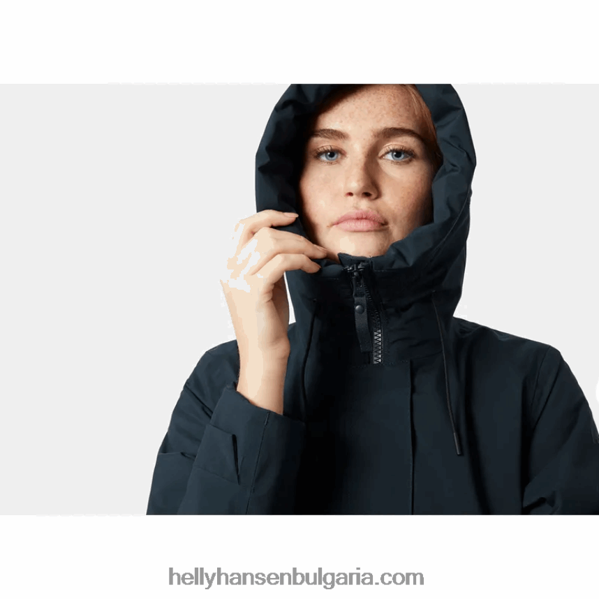 Жени дамски изолиран дъждобран victoria 80V22D2587 градински чай/черен Helly-Hansen