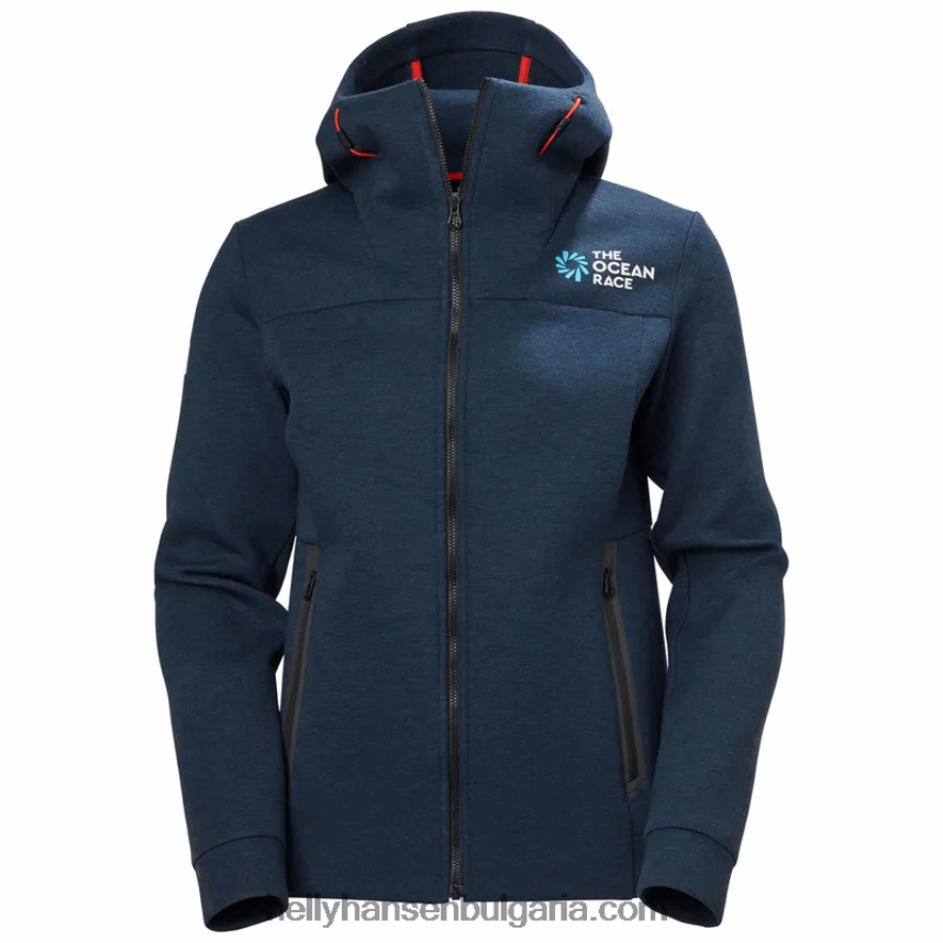 Жени дамско яке с качулка ocean race 80V22D2697 сив меланг Helly-Hansen