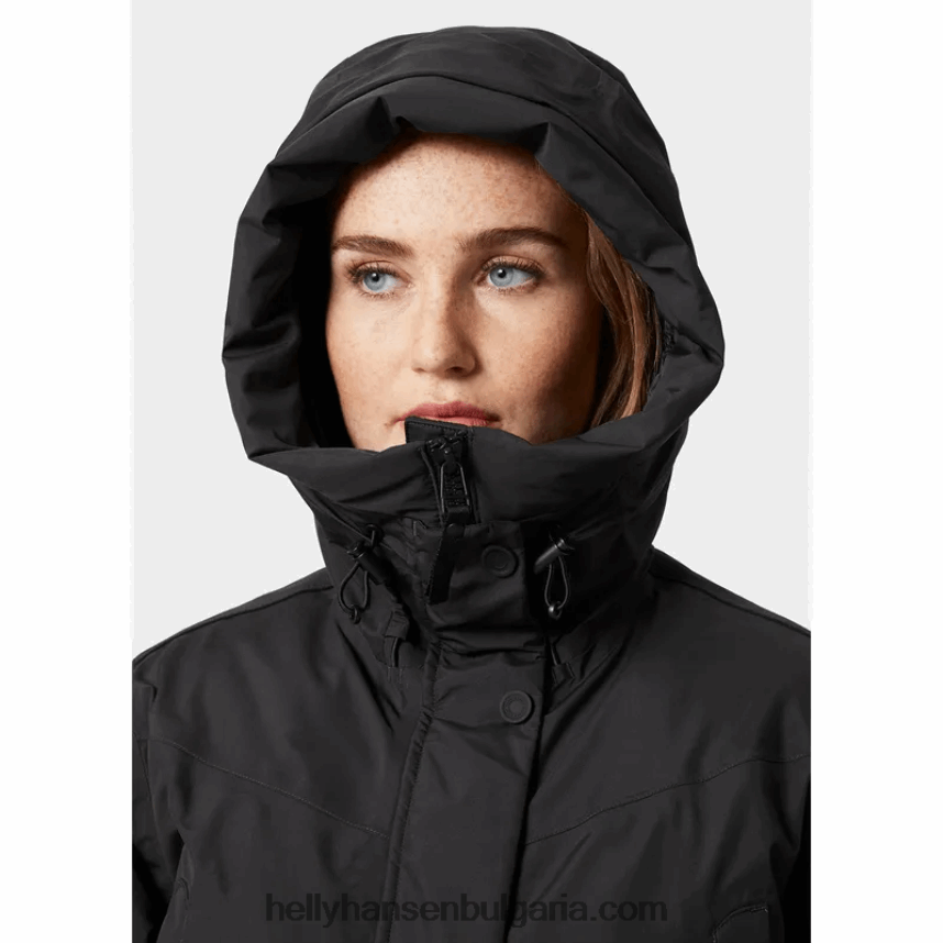 Жени w пухено палто от буве 80V22D2643 натрошен гра/нефрит Helly-Hansen