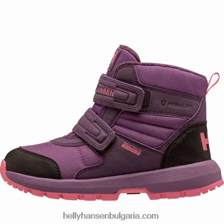 деца детски и юношески ботуши с тетива ht 80V22D2522 лилаво поти/розова пепел Helly-Hansen