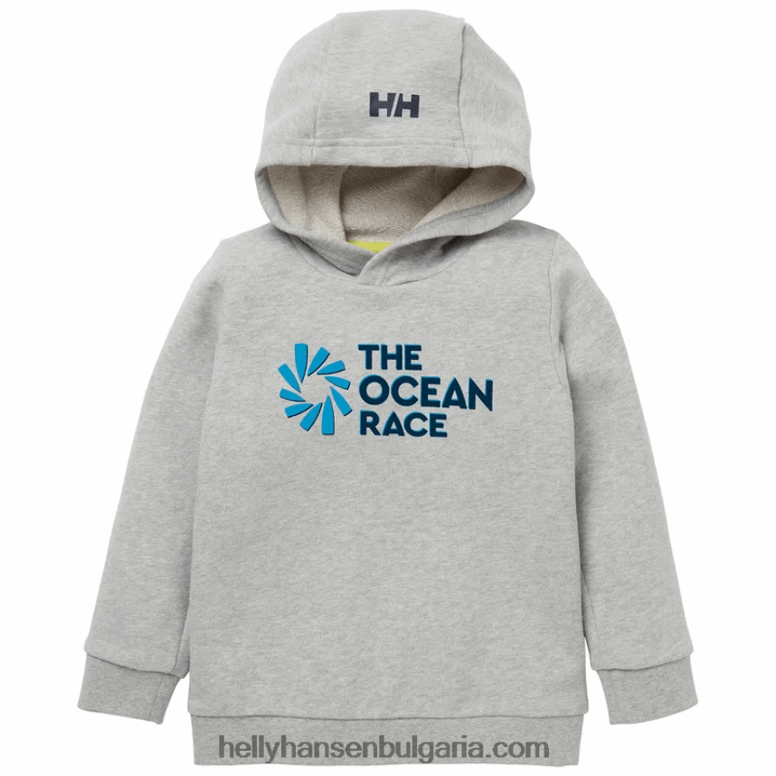 деца качулка Ocean Race за деца и юноши 80V22D2376 сив меланг Helly-Hansen