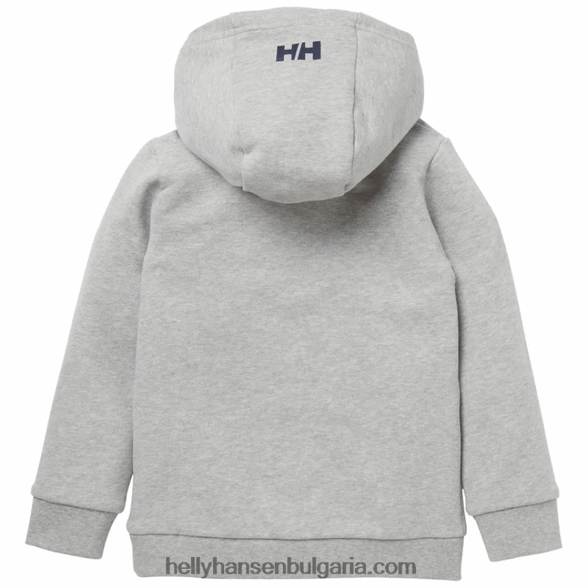 деца качулка Ocean Race за деца и юноши 80V22D2376 сив меланг Helly-Hansen