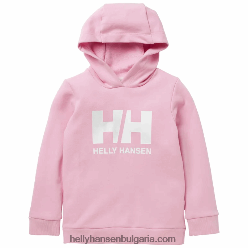 деца детска качулка с лого hh 80V22D2369 хедър/остро зелено Helly-Hansen