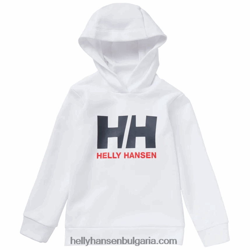 деца детска качулка с лого hh 80V22D2370 рязко зелено Helly-Hansen